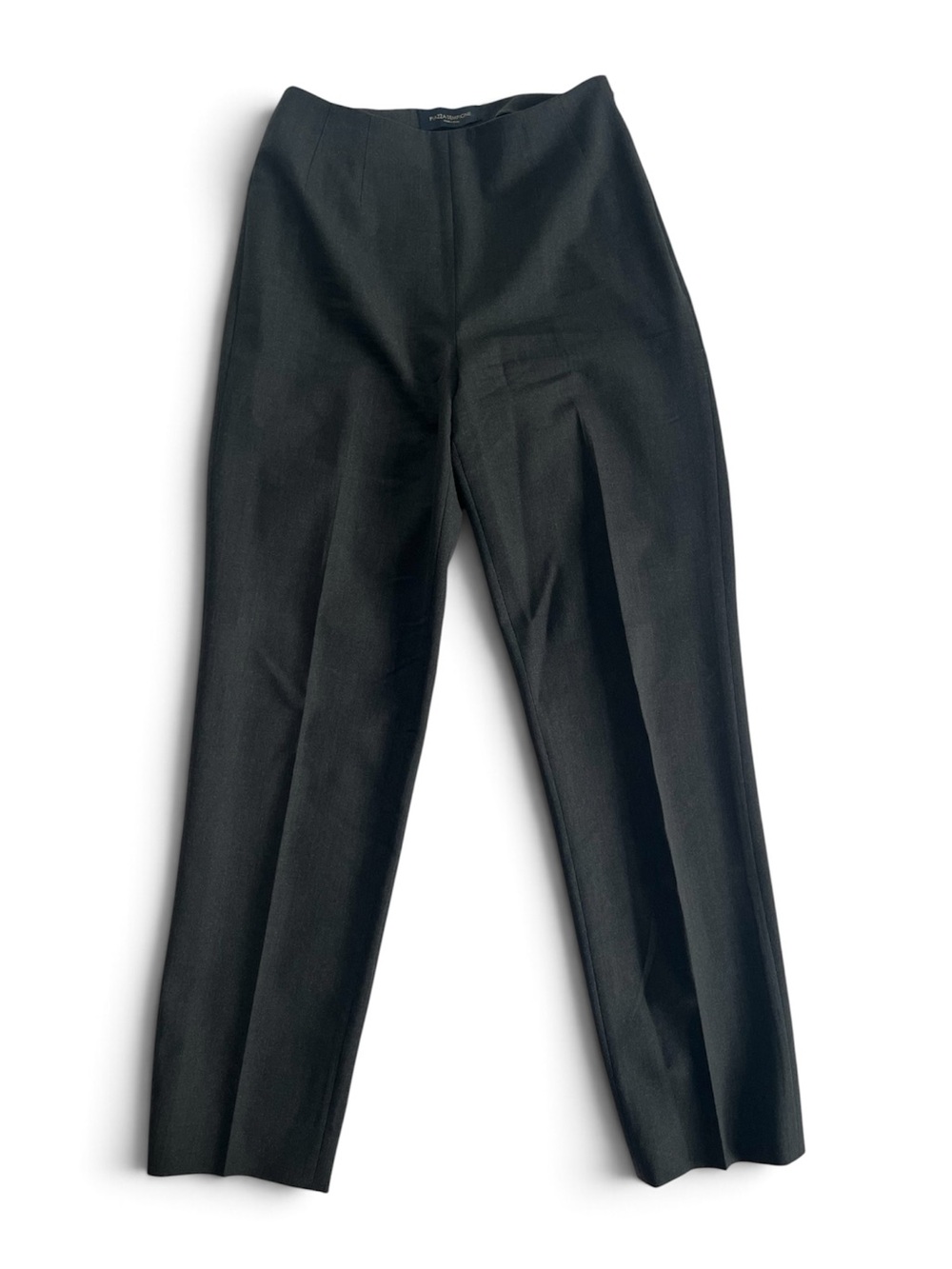 Piazza Sempione Womens Wool Blend Tailored Dress Pants Side Zip Gray Size 2